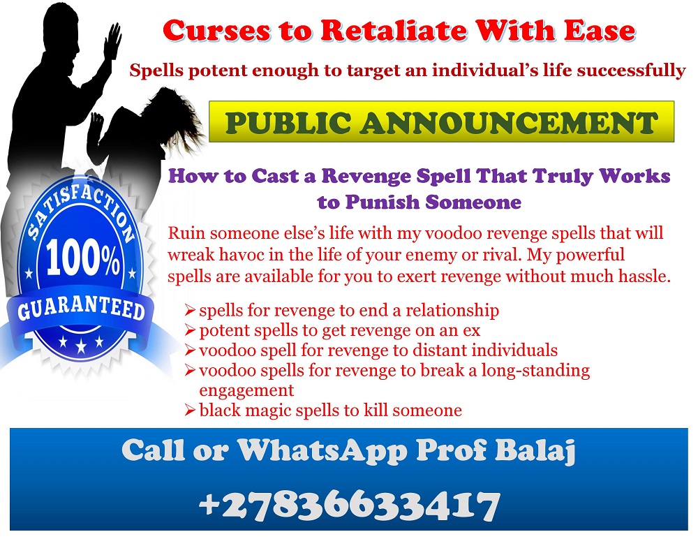 Revenge Spells to Inflict Serious Harm on Enemy +27836633417