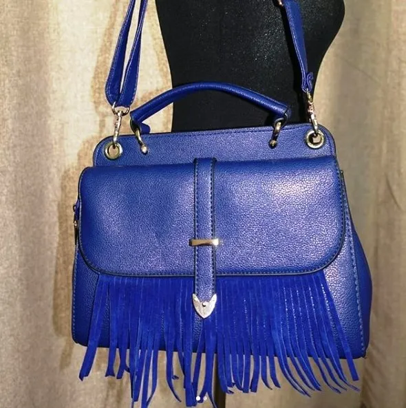 shoulder bag electric blue