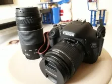 CANON DSLR 600D + 2LENSES ( CANON 75-300mm AND CANON18-55mm)