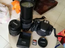 CANON DSLR 600D + 2LENSES ( CANON 75-300mm AND CANON18-55mm)