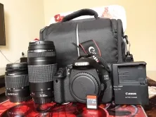 CANON DSLR 600D + 2LENSES ( CANON 75-300mm AND CANON18-55mm)